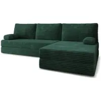 Masseno Ecksofa ANKO mit Schlaffunktion, Modulares Schlafsofa aus Schaumstoff, Klappbares Bodensofa - Grün, TILIA 39