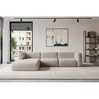 ALTDECOR Ecksofa - MIRA-L2 - 318x179x89 - Hellgrau - Corner Sofa Eckcouch Couch L-Form, links/rechts angeordnet