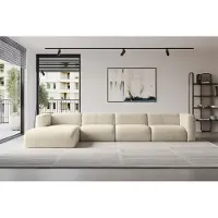 ALTDECOR Ecksofa - MIRA-L3 - 409x179x70 - Creme - Corner Sofa Eckcouch Couch L-Form, links/rechts angeordnet