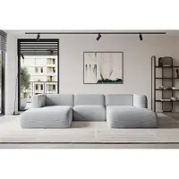 ALTDECOR Ecksofa - MIRA-U1 - 317x179x70 - Grau - Corner Sofa Eckcouch Couch U-Form, Wohnlandschaft