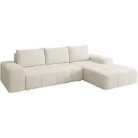 Mirjan 24 Ecksofa Tonseo L, Stilvoll L-Form Sofa mit Schlaffunktion und Bettkasten, Wohnlandschaft (Seite: Rechts, Frabe: Lambi 07)