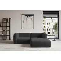 ALTDECOR Ecksofa - MIRA-L1 - 227x179x89 - Schwarz - Corner Sofa Eckcouch Couch L-Form, links/rechts angeordnet