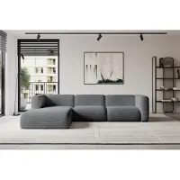 ALTDECOR Ecksofa - MIRA-L2 - 318x179x89 - Dunkelgrau - Corner Sofa Eckcouch Couch L-Form, links/rechts angeordnet