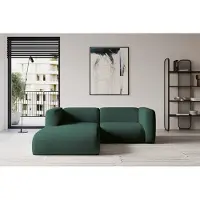 ALTDECOR Ecksofa - MIRA-L1 - 227x179x89 - Grün - Corner Sofa Eckcouch Couch L-Form, links/rechts angeordnet