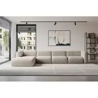 ALTDECOR Ecksofa - MIRA-L3 - 409x179x70 - Beige - Corner Sofa Eckcouch Couch L-Form, links/rechts angeordnet