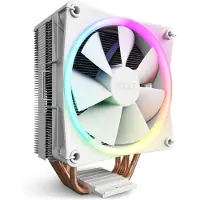 NZXT T120 RGB Luftkühlung RC-TR120-W1 - 120 mm RGB CPU-Kühler, Direct-Touch-Technologie, 4 Kupfer-Heatpipes, Kompatibel mit Intel- und AMD-Sockeln, Weiß