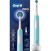 Braun PRO Series 1, Erwachsener, Rotierende-vibrierende Zahnbürste, Tägliche Pflege, Sensibel, Whitening, 20000 Bewegungen pro Minute, Blau, 8800 Bewegungen pro Minute