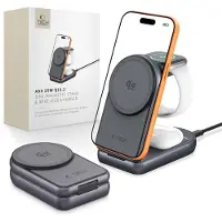 Tech-Protect A53 3IN1 MAGNETIC MAGSAFE WIRELESS CHARGER 25W QI2.2 DARK GREY