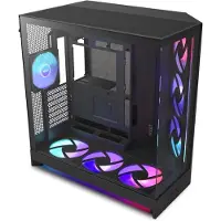 NZXT H9 Flow RGB+, Midi Tower, PC, Schwarz, ATX, EATX, micro ATX, Mini-ITX, Netz, SGCC, Gehärtetes Glas, Gaming