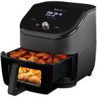 Instant Pot Vortex Plus ClearCook, Heißluftfritteuse, 5,7 l, 1,8 kg, Einzelbild, Schwarz, Drehregler, Berührung