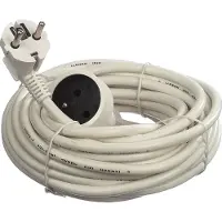Perel Verlängerungskabel 10 m weiß- 3g1.5 Pin Masse (wit)