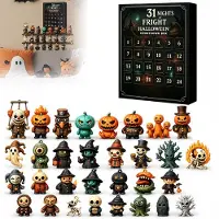 Novzep Halloween Adventskalender,31 Tage Horror Countdown Box mit gruseligen Mini-Figuren, schauriger Kalender für Erwachsene, Halloween Countdown Kalender