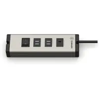 Ehmann 0601x04032031 Multilader Steckdosenleiste, Aluminium, 4X USB-A + 1x USB-C