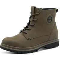 Tamaris Damen Schnürboots Grün Rauleder Größe: 39