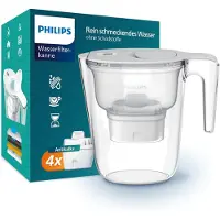 Philips Water Wasserfilterkanne +4 Antikalk+ Ersatzfilterkartuschen schneller Du