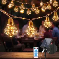 Salcar Solar Lichterkette Aussen Vintage Hanfseil, 5M 10 Glühbirnen LED Solar Lichterkette Außen Wetterfest, 8 Modi Outdoor Lichterkette für Baum, Terrasse, Hof, Haus, Hochzeit Deko, Warmweiß – Größe