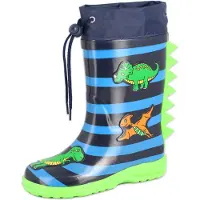 Beck Jungen Dinoworld Gummistiefel, Blau, 21 EU