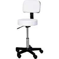 Aosom Rollhocker mit Lehne HOMCOM Weiß