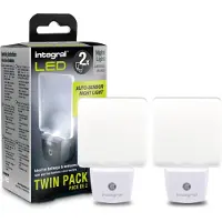 Integral LED-Nachtlichter, 2er-Pack, steckbar mit Sensor, Nachtbeleuchtung mit L