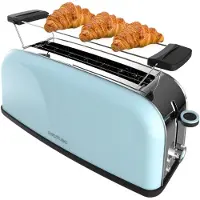 Cecotec Toastin' time 850, 2 Scheibe(n), Blau, Edelstahl, Tasten, Drehregler, 850 W, 220 – 240