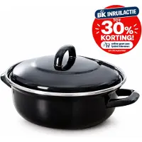 BK Fortalit, 1,4 l, Schwarz, Edelstahl, Emaille, Edelstahl, Keramik, Gas, Halogen, Induktion