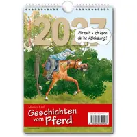 Sonstige Verlage Kalender 2027 Geschichten vom Pferd: Lustige Reiter-Cartoons, A4 Wandkalender mit Terminfeldern