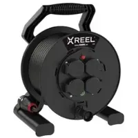 Pce 9250004-p Kabeltrommel XREEL 250 4xSSD nat Shutter 25m 3G1,5 H05VV-F schwarz BA IP54 9250004p