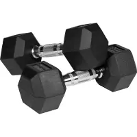 Rebel Gusseiserne, gummierte Kurzhanteln HEX 2x6kg Sechskant-Set 12kg SOLID
