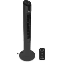 Vonroc Luxury Fan - Turmventilator - Höhe 110 cm - Inkl. Fernbedienung - 3 Geschwindigkeiten - Swing-Funktion - 15-Stunden-Timer - Schwarz