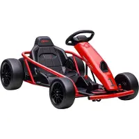 HOMCOM 24 V Elektro Go-Kart für Kinder Bis 13 Km/h Gokart mit Drift-Funktion