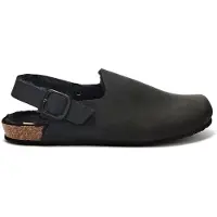 Scholl Herren Didier Clog Backstrap Hausschuh, Schwarz, 44 EU