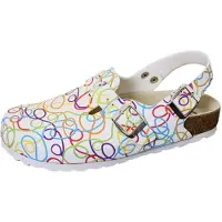WEEGER -Clogs m. Fersenriemen weissGraffiti 44