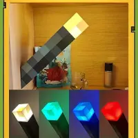 Aurum Minecraft Spiel Taschenlampe Lampe LED Nachtlicht Geschenk USB wiederaufladbar