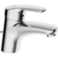 Hansa Einhebelmischer Waschtischbatterie HANSAMIX 0109, Kupferrohr, Zugstangenablaufgarnitur, Ausladung 141 mm, DN15, chrom, 1 Stk.
