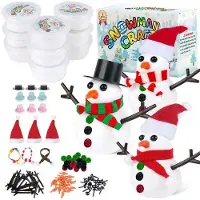 OEM Adventskalender 2025 – Set mit 9 Schneemann-Bausätzen – Weihnachtlicher Schneemann – 96 Stück DIY-Schneemann-Modelliermasse mit Zubehör – Modelliermasse – Lufttrocknend – für Jungen und Mädchen