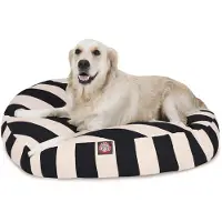 Majestic Pet Schwarz Vertikale Streifen groß rund Indoor Outdoor Pet Hundebett m