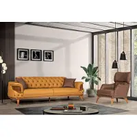 Xl Moebel Gmbh Moderne Chesterfield Couchgarnitur Dreisitzer Luxus Sofas Sessel Gelb 2tlg