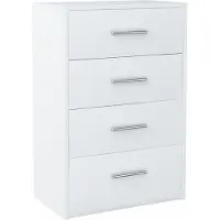 UFC Kommode BODO 60 cm 4S WEISS 4 Schubladen Ablage