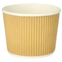 Papstar Ripple Wall ToGo-Suppenbecher, Suppenschale aus Pappe mit PLA-Beschichtung, 1 Karton = 20 Packungen à 25 Stück, 520 ml