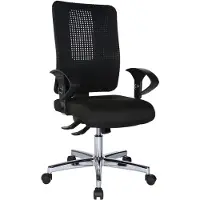 Topstar Profi Bürostuhl HJH SITNESS WORK Ergonomischer Schreibtischstuhl mit Armlehnen (höhenverstellbar) Stoff Schwarz Drehstuhl für Büro, Zuhause