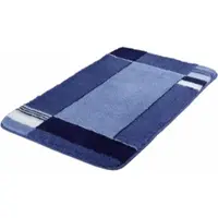 Kleine wolke Badematte "Padova, Badvorleger, Badezimmer Teppich" Gr. 2, blau (marineblau), H:20mm, Kunstfaser, Badematten, Badematte, Badteppich, modernes Design, mit Bordüre, Kundenliebling