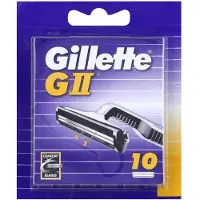 Gillette GII Rasierklingen für Rasierer, 10 Original Ersatzklingen
