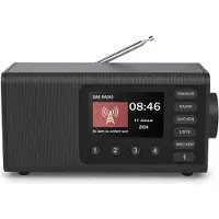 Hama Digitalradio (DAB+) "Digitalradio mit DAB+ FM Bluetooth und Wecker", schwarz, B:27cm H:13cm T:12,5cm, Radios, 4,3 Zoll TFT Display, große Tasten, Direktwahltasten, Digitalradio (DAB+)
