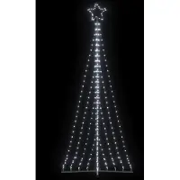vidaXL LED Weihnachtsbaum 447 LEDs Kaltweiß 249 cm 4016433