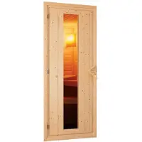 Karibu Sauna Jarin (Eckeinstieg), Ganzglastür, bronziert, ohne Zubehör