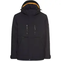 Camel active Herren teXXXactive Jacke mit Abnehmbarer Kapuze Schwarz, menswear-
