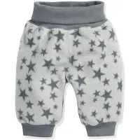 Playshoes Unisex Kinder Fleece-Pumphose Baby-Hose, Grau Sterne, 68