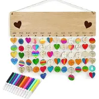 OEM Holzkalender - Erinnerung - Perpetueller Kalender - DIY - Geschenkkalender - Holzdeko für Familie - Herinnerung an besondere Tage