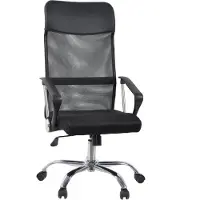 Hjh OFFICE Home Office Chefsessel Stryka Net Netzstoff Höhenverstellbarer Computerstuhl, Bürostuhl mit Armlehnen