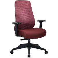 Hjh OFFICE Profi Bürostuhl Verviq Ergonomischer Schreibtischstuhl mit Armlehnen (höhenverstellbar) Stoff / Netzstoff Bordeaux Drehstuhl für Büro, Zuhause